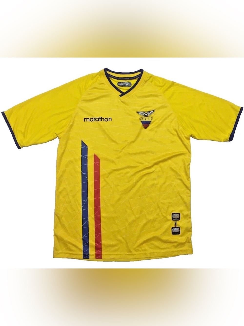 Ecuador Soccer Jersey F.E.F Marathon Size XL Casemita Retro FIFA Football Futol